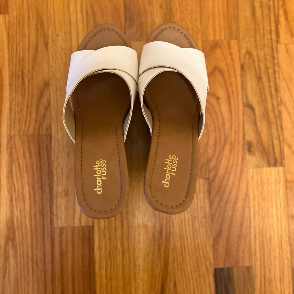 Charlotte Russe Wedges. Size 9 White